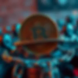 A cryptocurrency symbol shackled by chains, representing lost freedom and increased control in the crypto world.