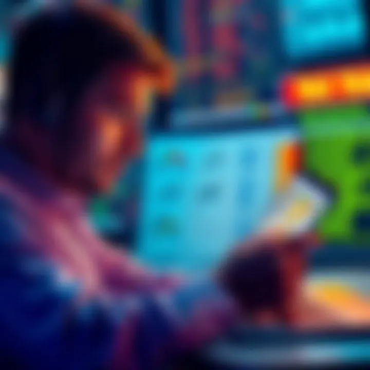 Person analyzing multiple Excel files for crypto tax reporting