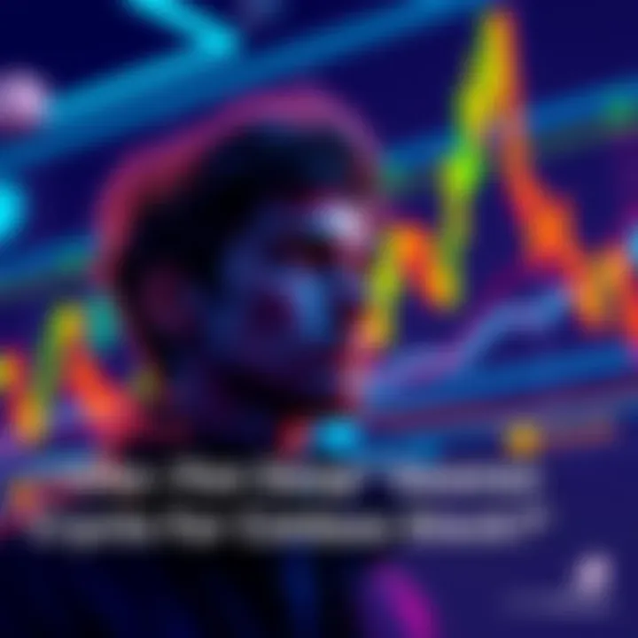 A person considering selling cryptocurrency to invest in Coinbase stock, with a Coinbase logo and stock chart in the background.