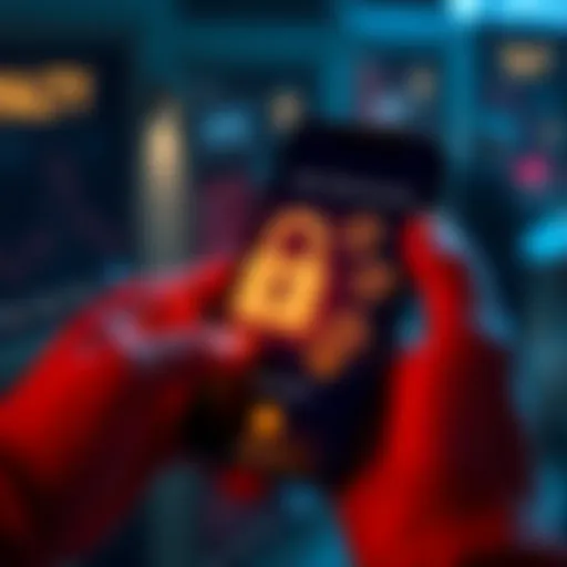 A person holding a smartphone displaying cryptocurrency tokens with a padlock overlay symbolizing wallet security.