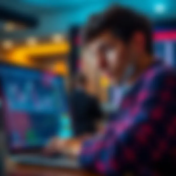 A person looking at cryptocurrency charts on a laptop with a thoughtful expression, contemplating whether to hold or swap their investments.