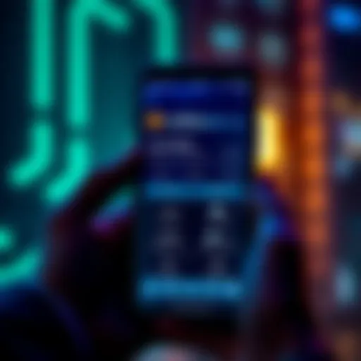Person sending cryptocurrency from Coinbase to Trust Wallet interface on a smartphone
