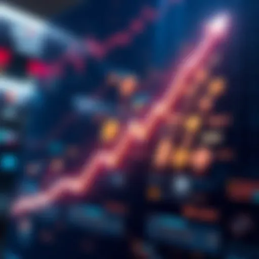 A graph showing a downward trend with symbols of cryptocurrency and tech companies, representing the risks in the crypto treasury sector similar to the dotcom bust.