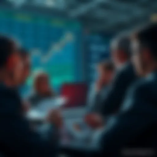 A group of people gathered, sharing thoughts and charts about cryptocurrency market trends, focusing on the possibility of an altseason, with charts and graphs in view.