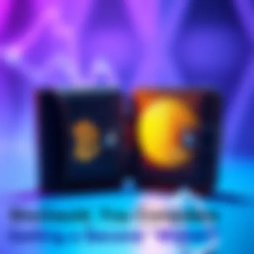 A visual showing two wallets representing cryptocurrency storage options, emphasizing security and investment safety