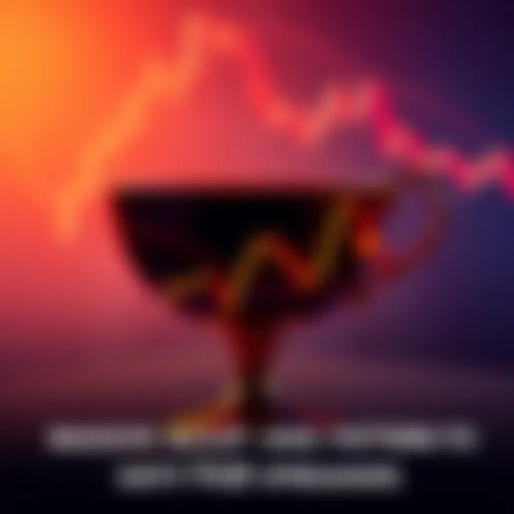 A chart showing a cup-and-handle pattern indicating potential market movement