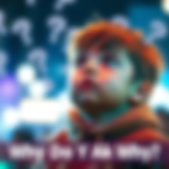 A child with a puzzled expression looking up, symbolizing curiosity and the quest for understanding