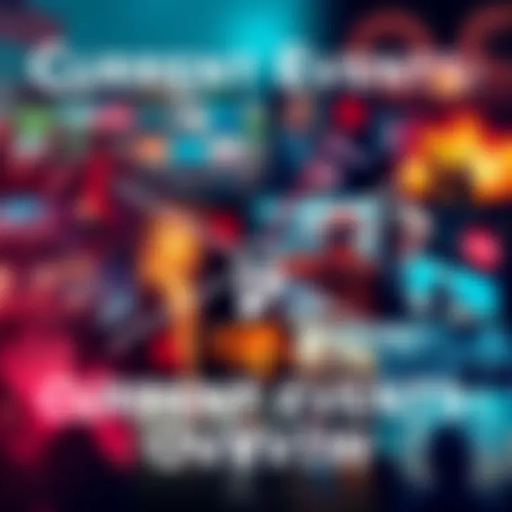 A collage of news images showing various events and trends in 2025 such as protests, technology advancements, and environmental changes.