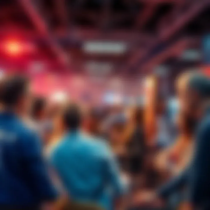 People engaging in a discussion about trading strategies and recent events in a lively forum setting