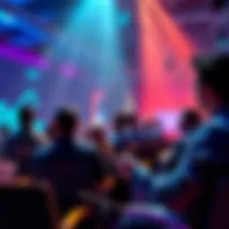 Developers engaged in discussion during Dash's presentation at ETHDam, showcasing blockchain projects.