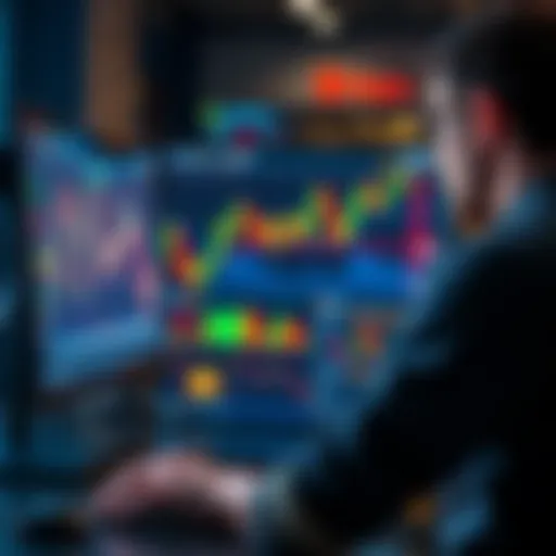 A person analyzing cryptocurrency charts on a computer while contemplating trading or holding coins like XRP.