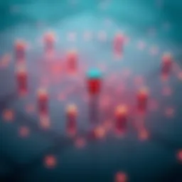 A visual representation of a decentralized wireless network with various individual nodes connecting to a central point, highlighting community ownership in telecom.