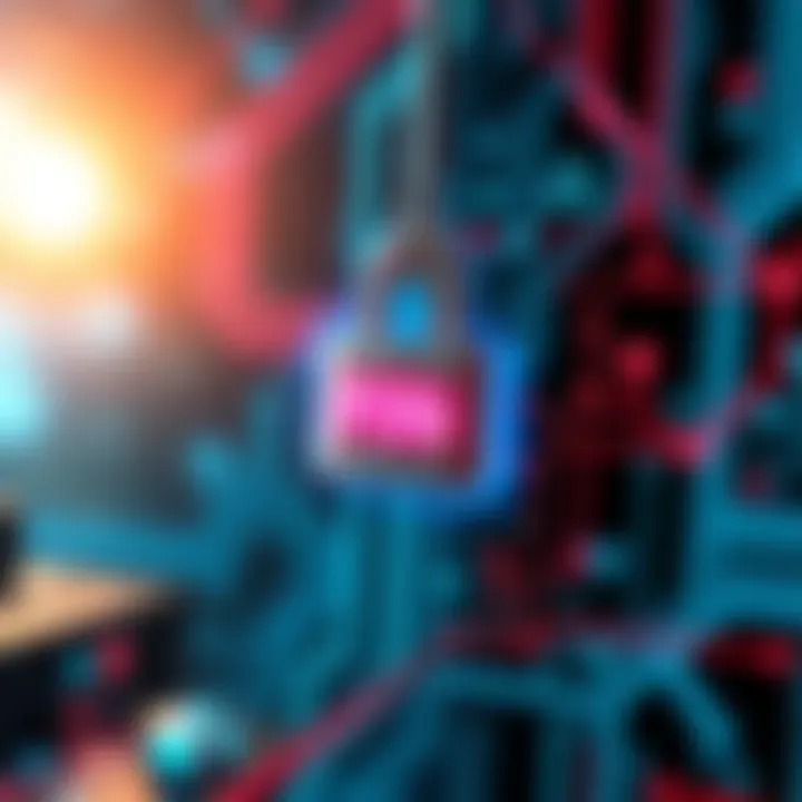 A graphic showing a digital lock and a passphrase being secured with a PIN code, illustrating enhanced security features.