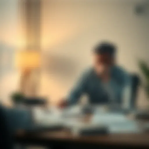 A worried person sits at a table with financial documents scattered, looking stressed over unexpected retirement investment losses.