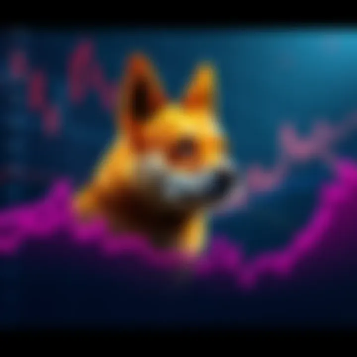 A chart showing the price fluctuations of Doge cryptocurrency with an upward trend and weekend dates highlighted.
