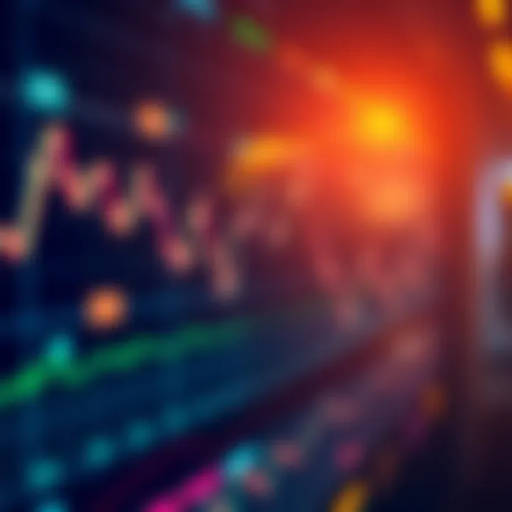 A chart showing a downward trend in Dogecoin's value, indicating bearish momentum.