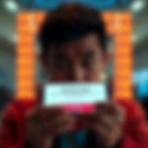 Screenshot showing one-day trial alert on DPN Mini app with frustrated user in the background