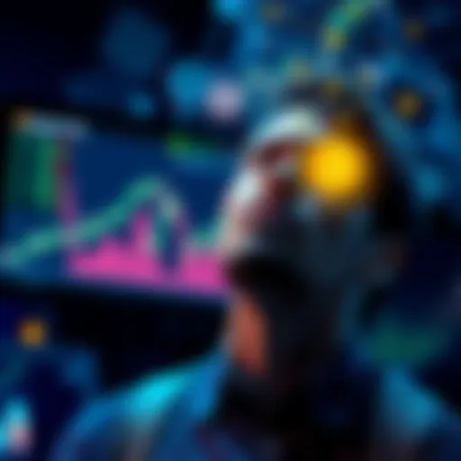 A person appears surprised in a dream state while watching cryptocurrency prices rise dramatically on a digital screen, conveying a sense of excitement and confusion.