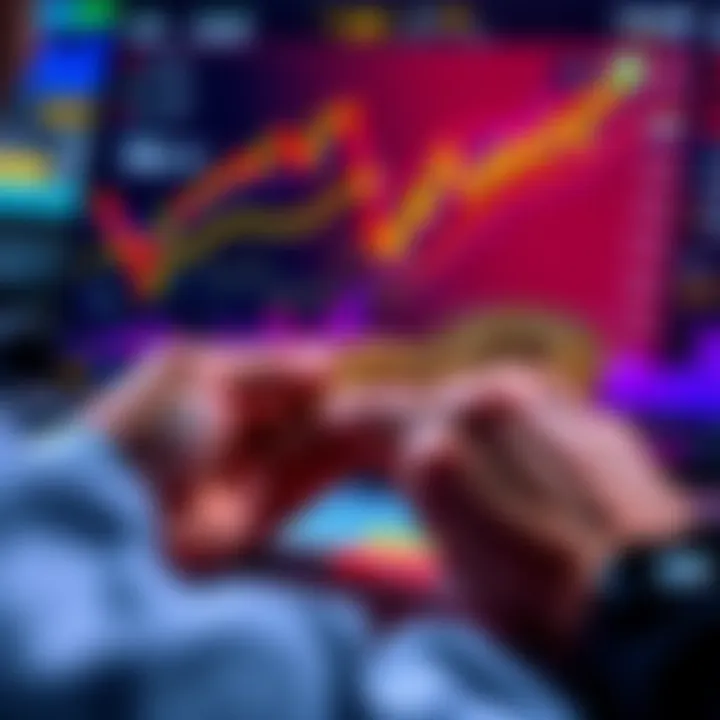 A graphic showing a person reviewing financial charts and XRP coins to explore earning opportunities