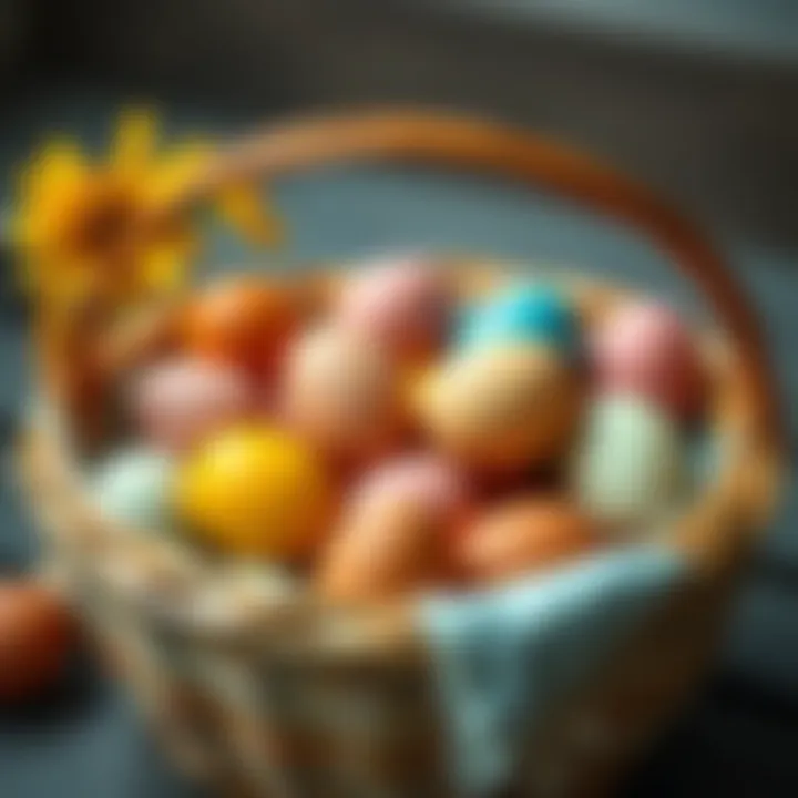 A basket filled with colorful eggs representing investment options