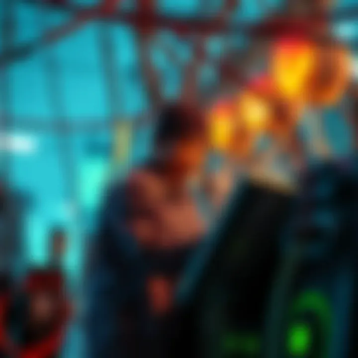 A person working on illegal cryptocurrency mining equipment surrounded by power cables and meters in Malaysia