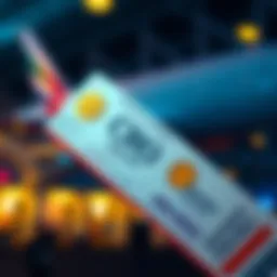 A boarding pass with CRO cryptocurrency symbol and Emirates Airlines logo, representing the acceptance of digital currency in aviation.