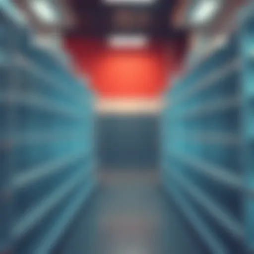 A store with empty shelves indicating low supply levels, highlighting a potential market crisis