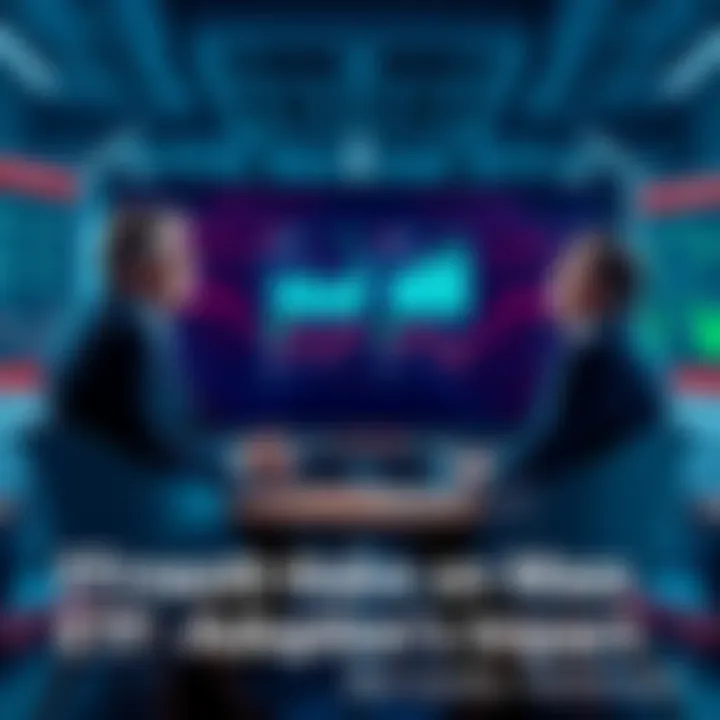 Three speakers discussing the effects of mass index ETF adoption on market behavior and investor strategies in a virtual space.