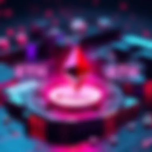 A graphic showing Ethereum staking process and payout structure with Trezor logo