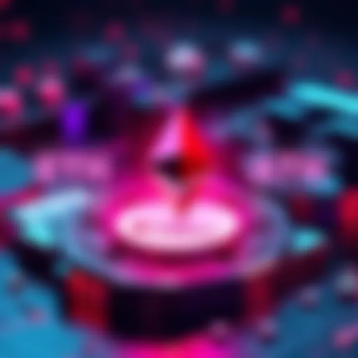 A graphic showing Ethereum staking process and payout structure with Trezor logo