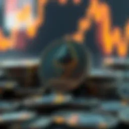 A graphic showing Ethereum coins being withdrawn from exchanges, symbolizing people's investment activity and anticipation of price increase.