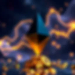 A visual representation of Ethereum symbolizing digital gold with a futuristic background, showcasing its potential impact on finance and technology.
