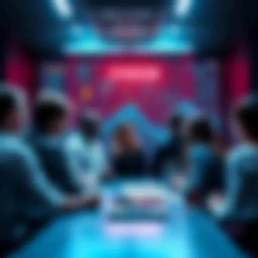 Group of people engaged in a discussion about Ethereum and cryptocurrency trends
