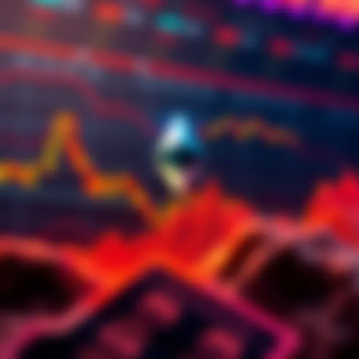 Chart showing Ethereum price drop from $2800 to $2200, depicting market uncertainty.