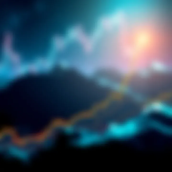 A chart showing Ethereum's price trend with an upward movement, symbolizing the speculation of hitting $10,000 by 2025.