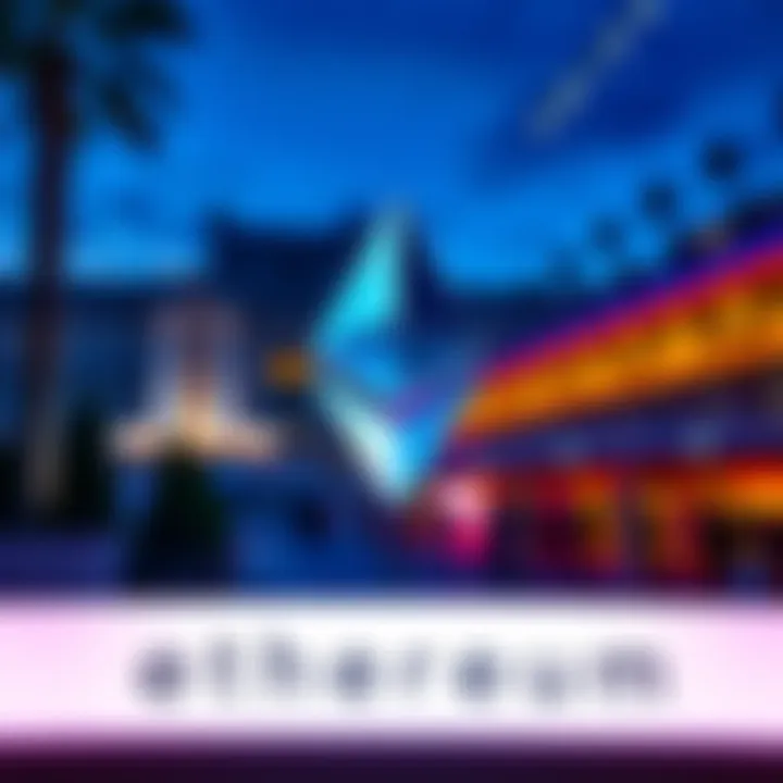 Ethereum logo displayed prominently at the Cannes event, highlighting its influence on Wall Street.