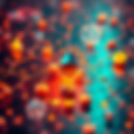 A visual representation of the Ethereum blockchain, featuring symbols of decentralized finance like Uniswap and Aave, showcasing their connection to Ethereum's network.