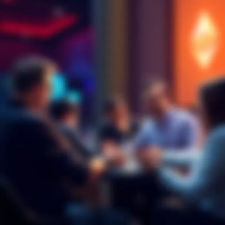 People engaging in a discussion about Ethereum and sharing insights