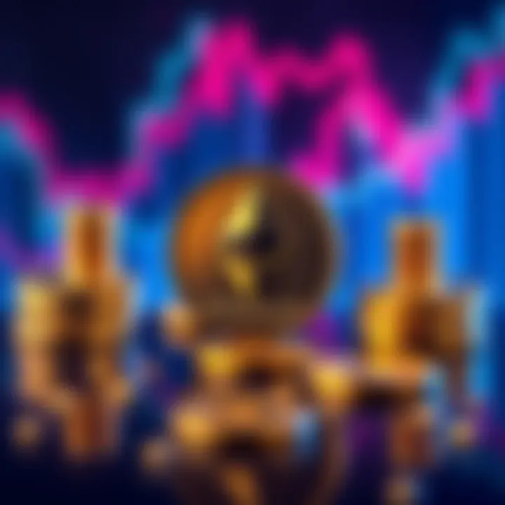 A graphic showing Ethereum coins being converted into stablecoins, symbolizing financial strategy and market response.