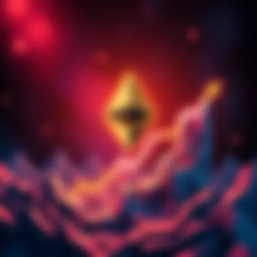 Illustration showing Ethereum logo with a rising graph symbolizing increased blob capacity and security improvements.