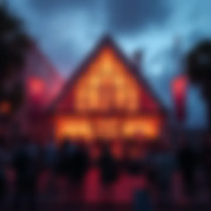 The Ethereum House in San Francisco, filled with people celebrating its opening with banners and decorations