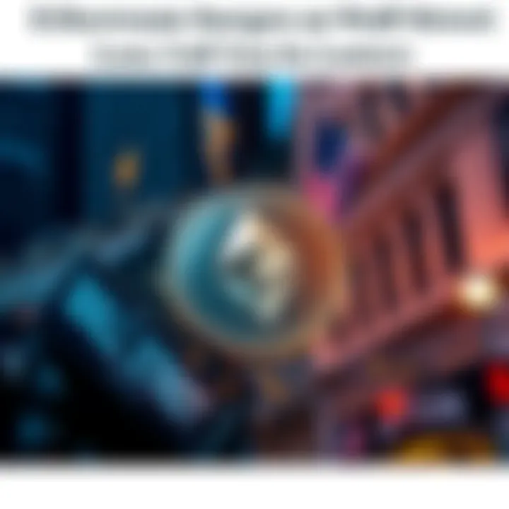 A visual representation of Ethereum's rising popularity among investors, showcasing a digital graphic of Ethereum coins with a declining Wall Street sign in the background.