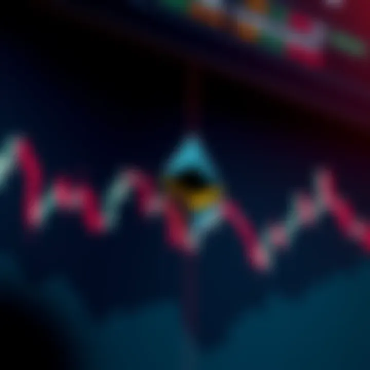 A graph showing Ethereum's price movement with a bullish trend indicator as ETF inflows decline.