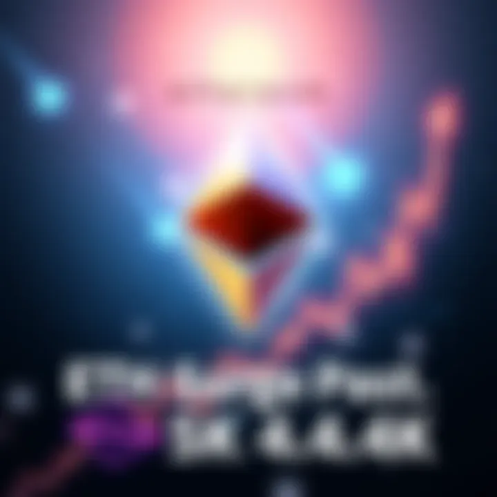 Ethereum logo displayed with an upward trending graph, symbolizing price surge above 4.4K.