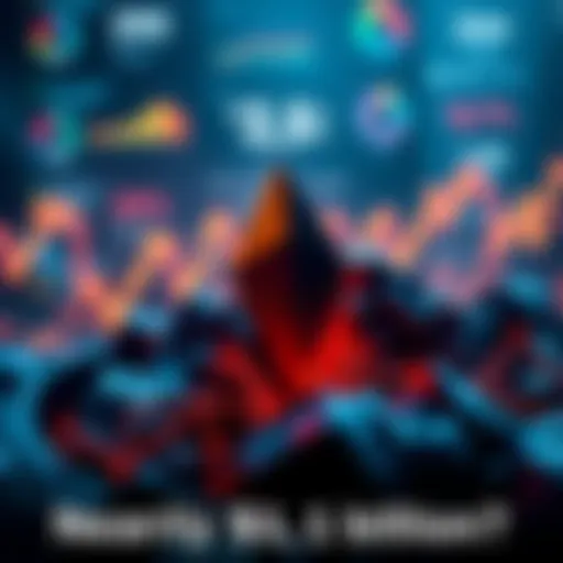 Graph showing Ethereum profits nearing $1 billion with market analysis