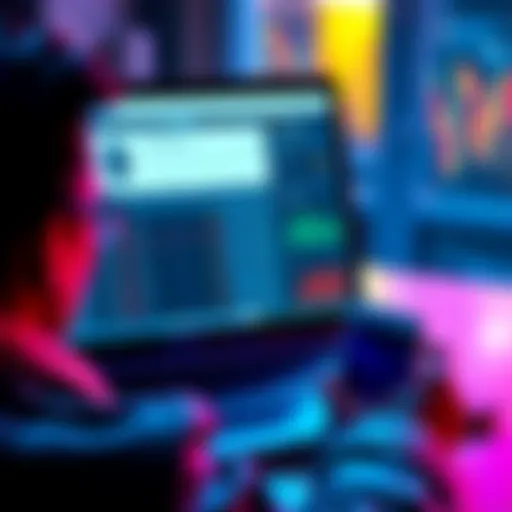 A person analyzing Ethereum staking options on a laptop, displaying a Ledger wallet and performance metrics on the screen.