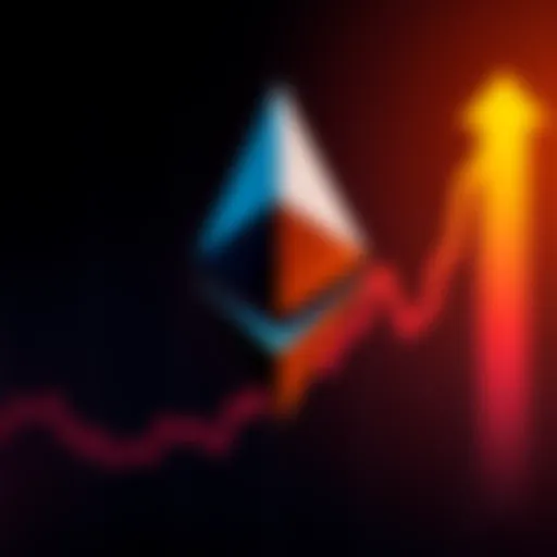 Ethereum logo set against a background showing a rising graph, symbolizing its success amid criticism