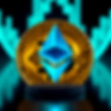 Ethereum logo shines in front of a Bitcoin logo, symbolizing its rise as a treasury asset