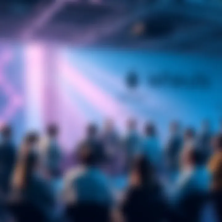 People discussing projects and ideas in the Ethereum community