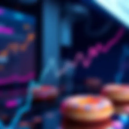 Graph showing increase in DONUT holders and transactions for the EthTrader Contest in May